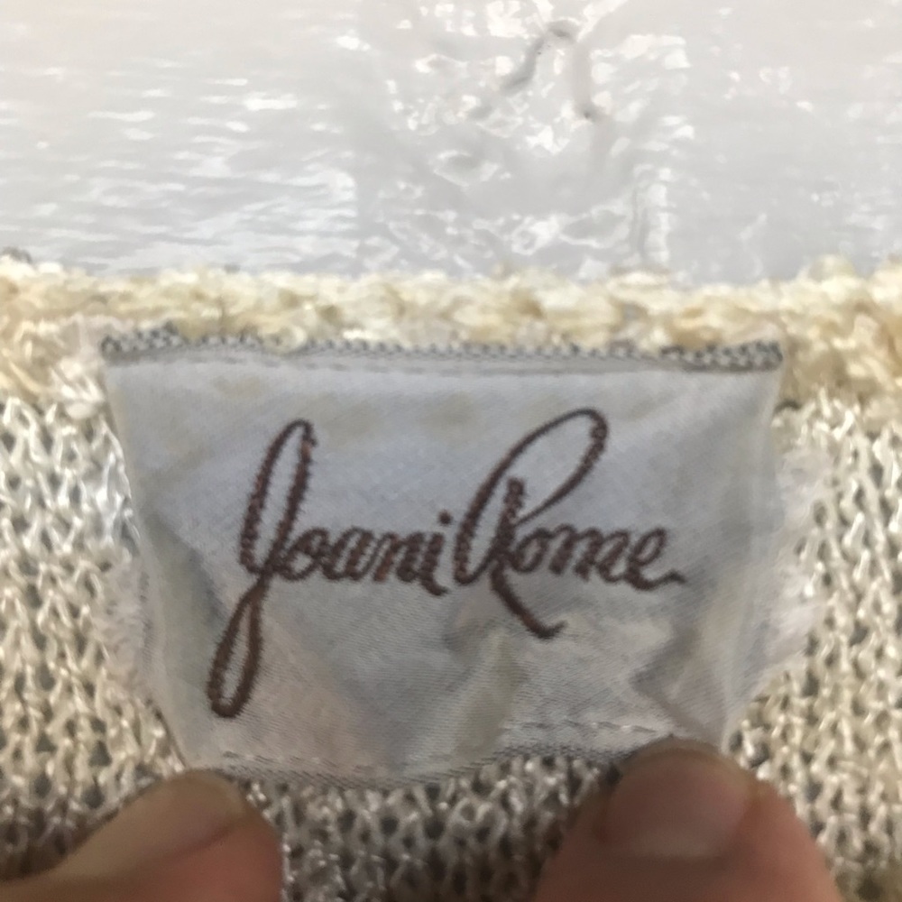 Vintage 80’s cream batwing sweater with lace sz S - Picture 7 of 7